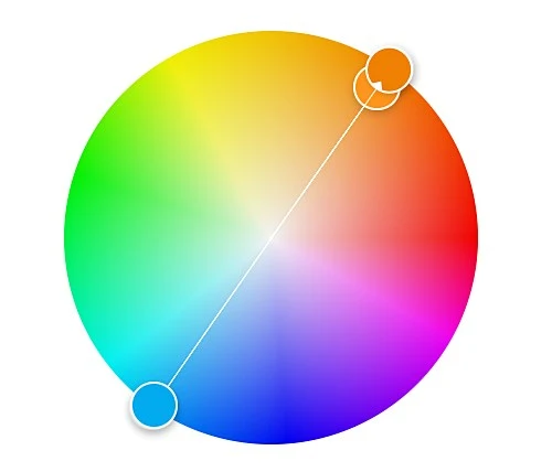 Контрастные цвета на цветовом круге