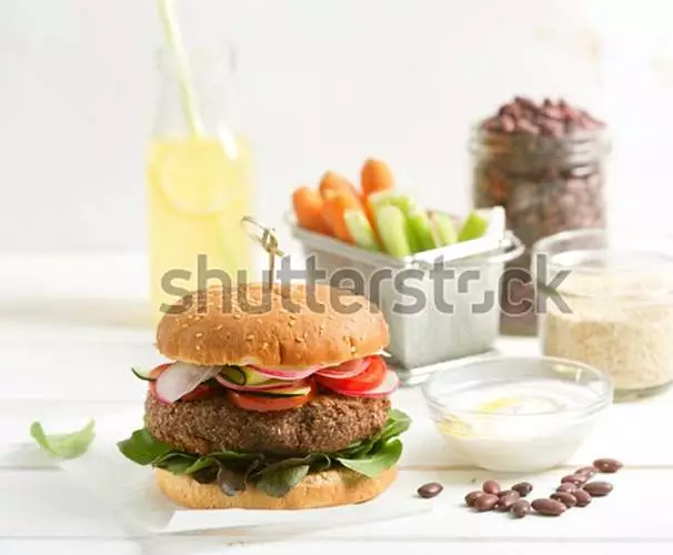 Cтоковое фото веганский бургер